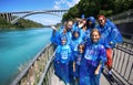 Niagara Falls, USA Ã¢â¬â August 29, 2018: Happy group tourists in